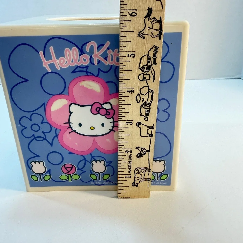 Sanrio Hello Kitty Tissue Cube Blue Pink Floral 2004 Y2K Decor